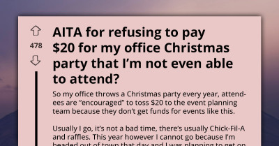 Redditor Faces Office Backlash After Declining Party Contribution, Coworkers Call Them “Greedy”