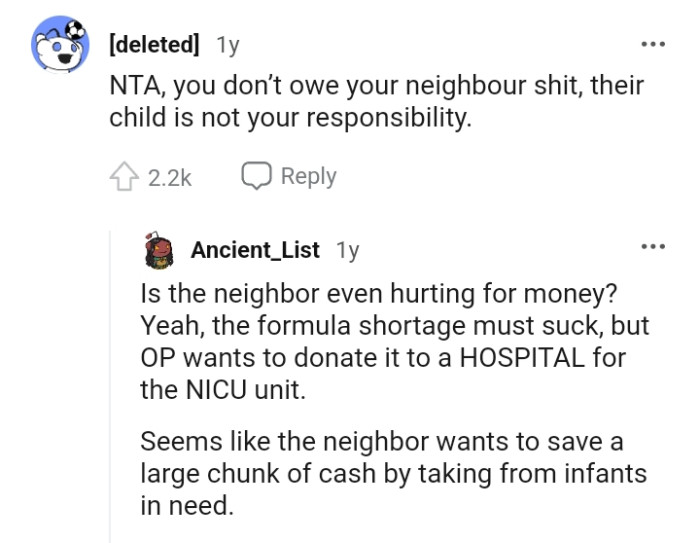 The neighbor's child is not the OP's responsibility