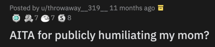 Their mom was talking to her friends by the time OP walked up to her