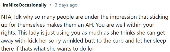 People, sticking up for yourselves doesn't make you AHs.