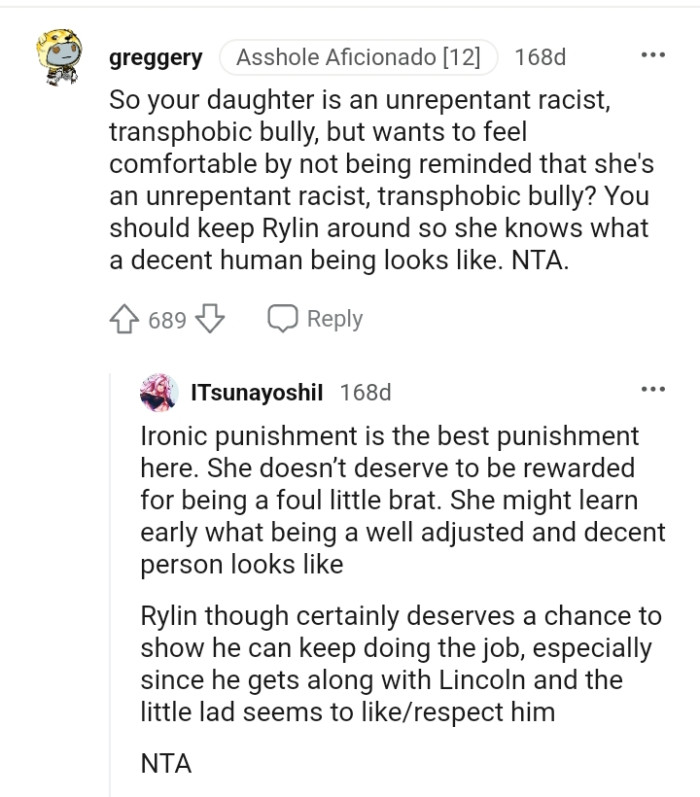 The babysitter should be kept around