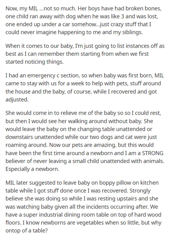 This is when she gets into the differences between how they parent overall and what her kids were like versus what OP wants her daughter to be like.