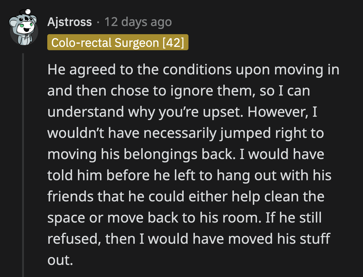 OP could give him another chance to prove his maturity once he apologizes for how he behaved and the unfair insults he yelled.