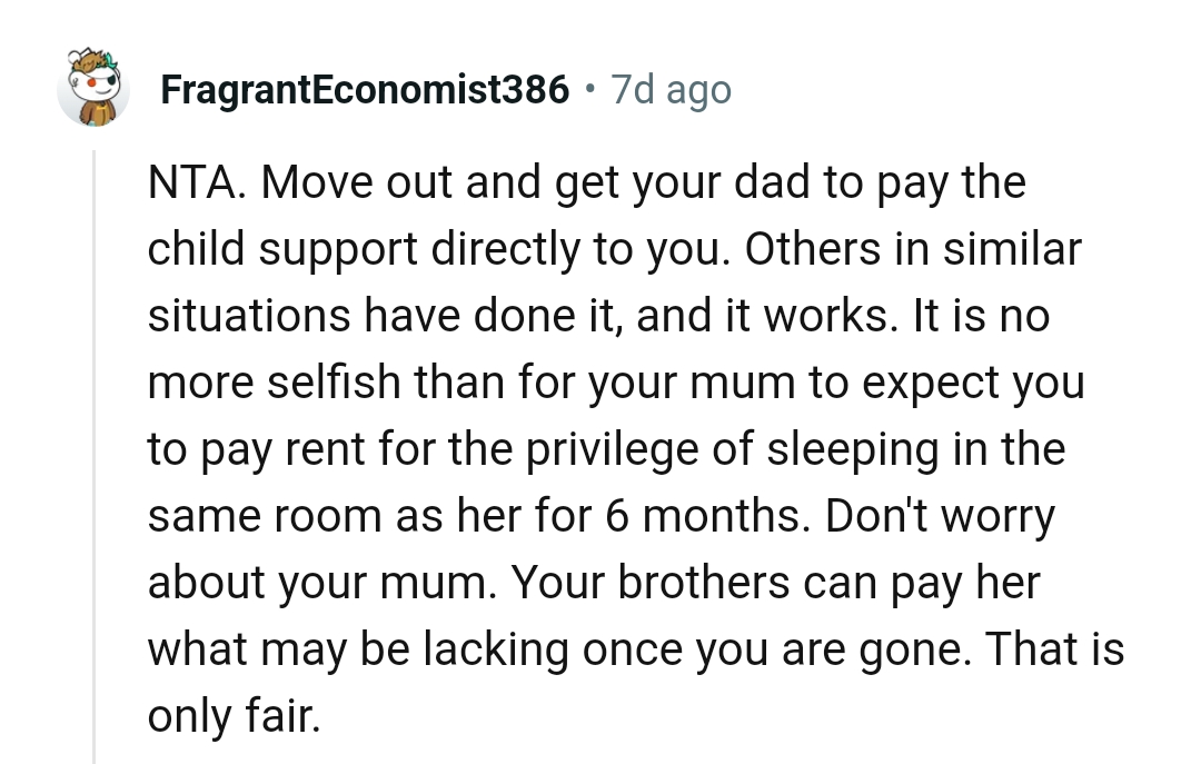 OP's brother can pay her