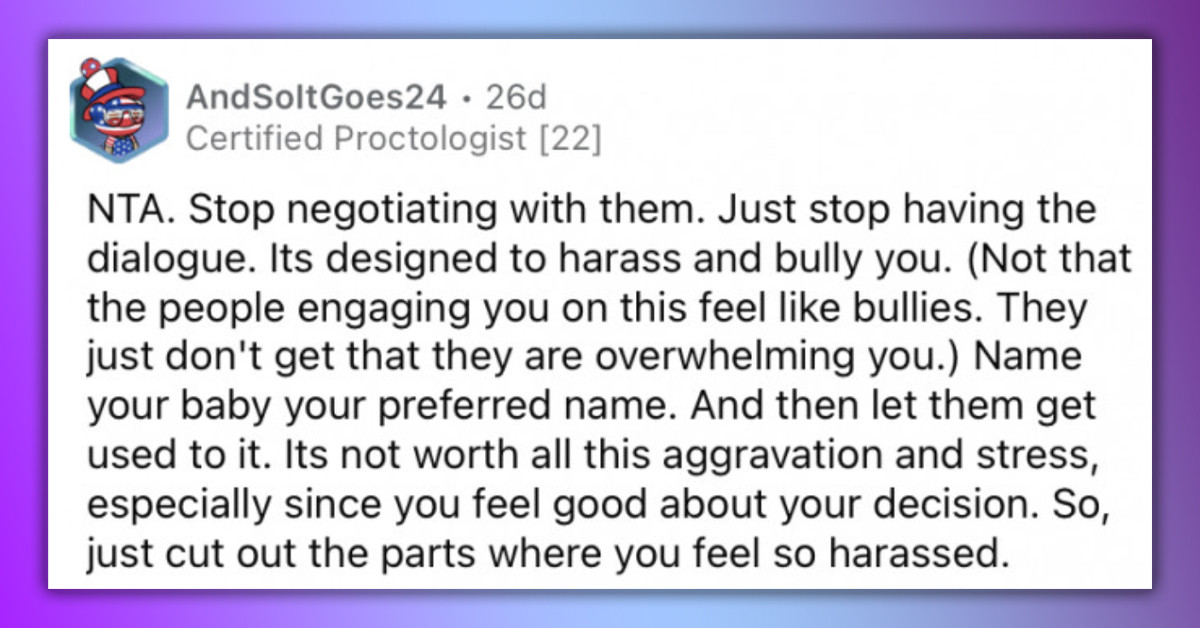 This Mother-To-Be Chose The Perfect Name For Her Baby, But Her Family Isn't Happy