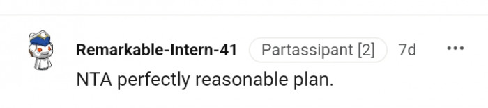 A perfectly reasonable plan, according to this Redditor