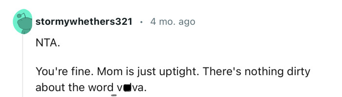 “There's nothing dirty about the word vulva.”