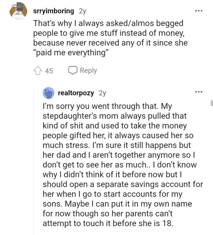 It seems so many Redditors have been through this type of situation