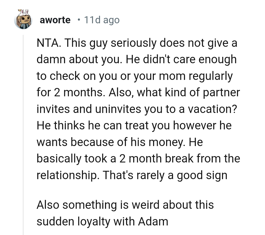 He's treating the OP anyhow