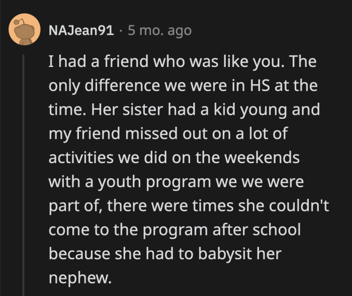 OP has been a parent to her nieces since she was 15 years old while her BIL played fantasy football with his friends.