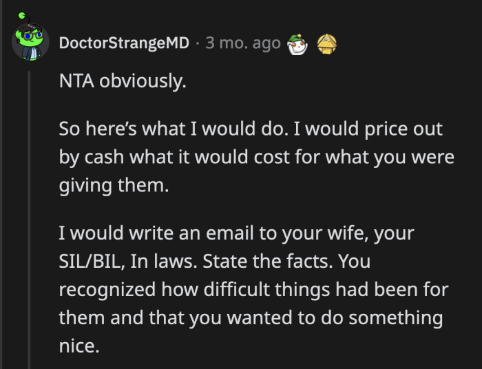 OP doesn't have to go scorched-earth if he is willing to give his in-laws another chance.