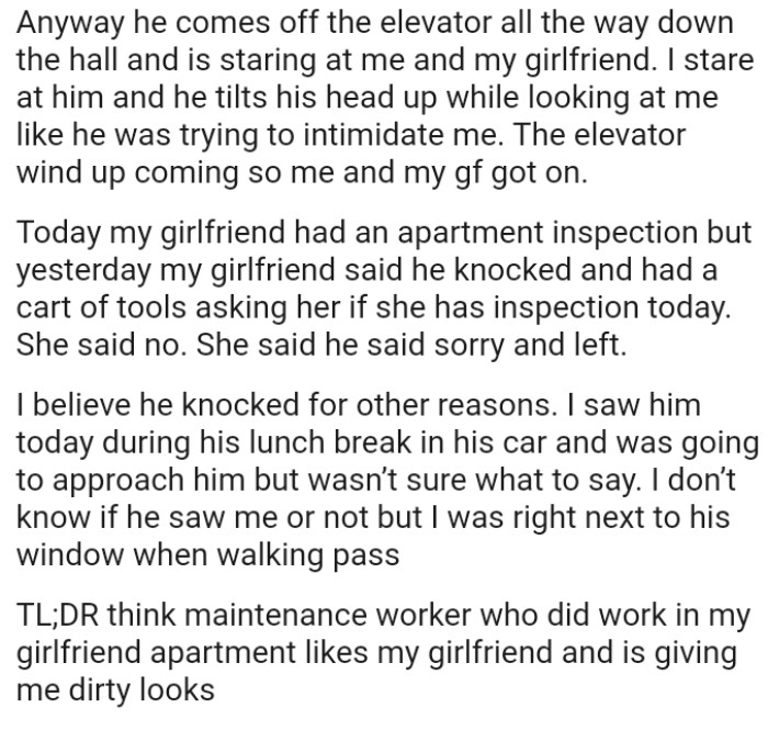 OP saw him during his lunch break in his car and was going to approach him