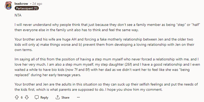 Your brother and Jen are the adults in this situation