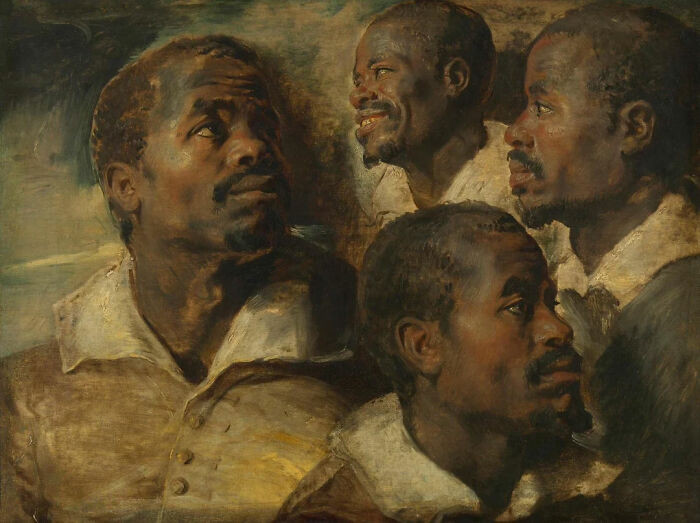 "Four Studies Of The Head Of A Moor" By Peter Paul Rubens, Painted Between 1614 And 1616