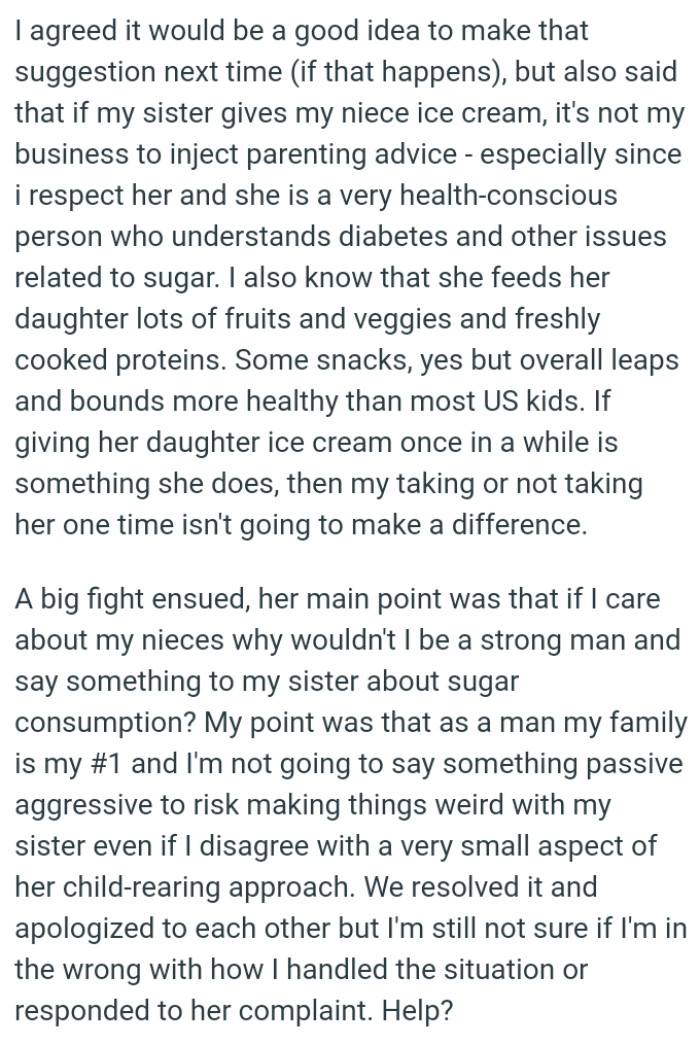 OP taking or not taking his niece one time isn't going to make a difference