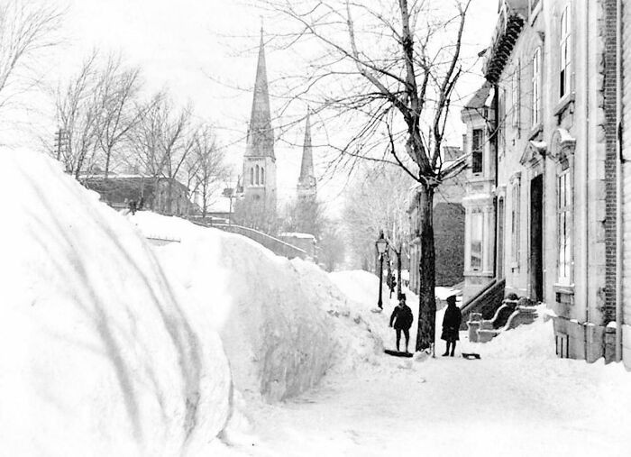Snowstorm In Montreal, Canada, 1881