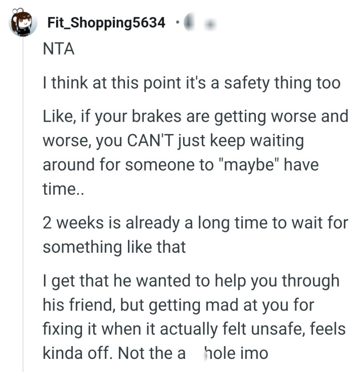 The OP can't keep waiting around