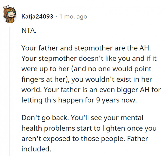 13. OP should stop exposing himself to the source of the problem