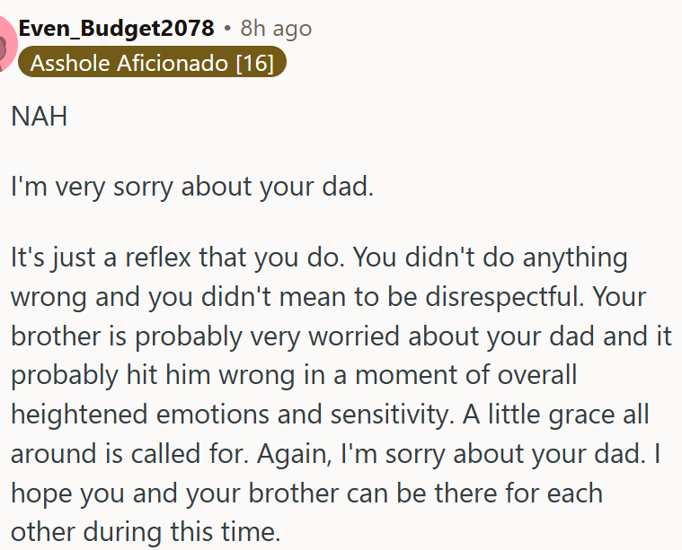 It's just a reflex that OP does.