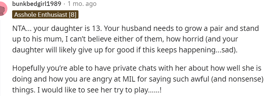 25. Your husband needs to stand up to his mum