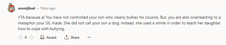 She used a simile in order to teach her daughter how to cope with bullying