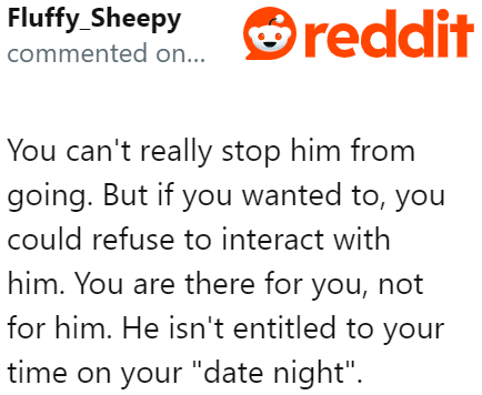 If she doesn't want to tell her dad to stop coming, she can simply stop interacting with them at the event.
