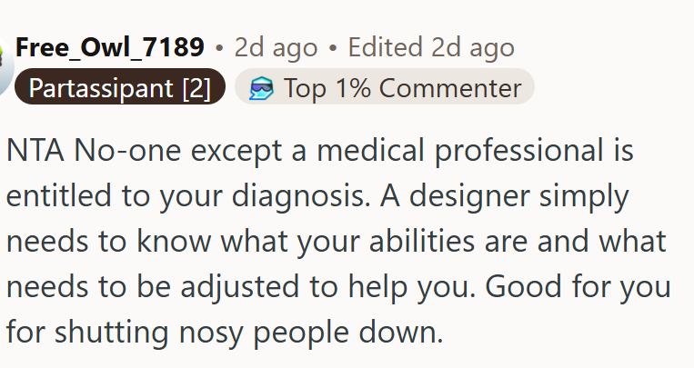 Shutting nosy people down...