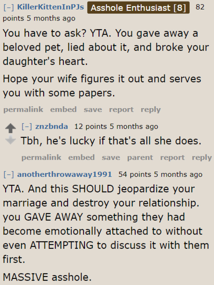 He shouldn't be surprised if his wife shows up with divorce papers.