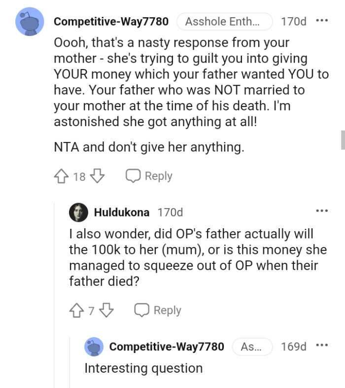 This Redditor is astonished OP's mom got anything at all