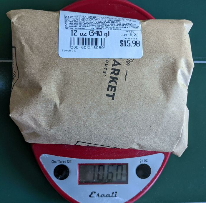 5. Do we call this shrinkflation or theft? They lied about the weight!