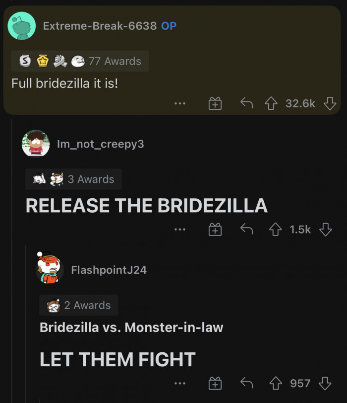 OP even agreed that she should definitely go full bridezilla.
