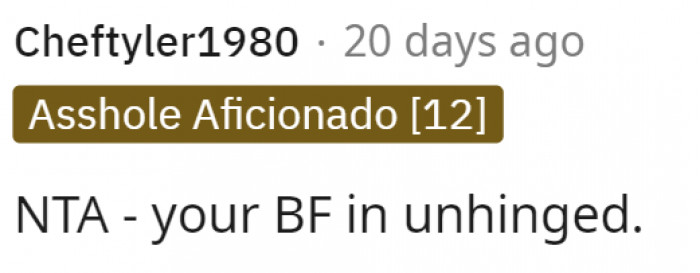 Clearly, people right off the bat knew that her boyfriend was in the wrong for this.