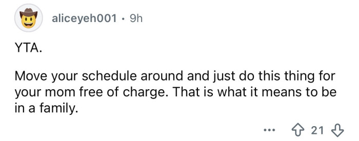 It’s called being family.