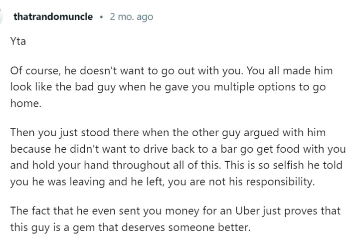 This guy deserves someone better.