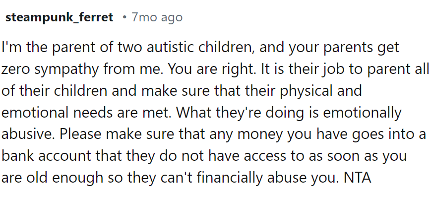A parent of two autistic children says: