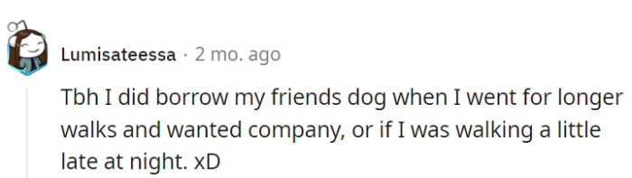 Borrowing a friend's dog for company on long walks or nighttime strolls sounds great, but only when you're trusted.