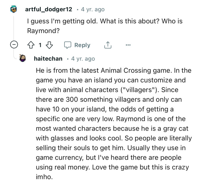 In case you don’t know who Raymond is and what this confrontation is about