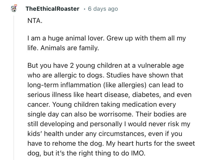 “Their bodies are still developing, and personally, I would never risk my kids’ health under any circumstances.”