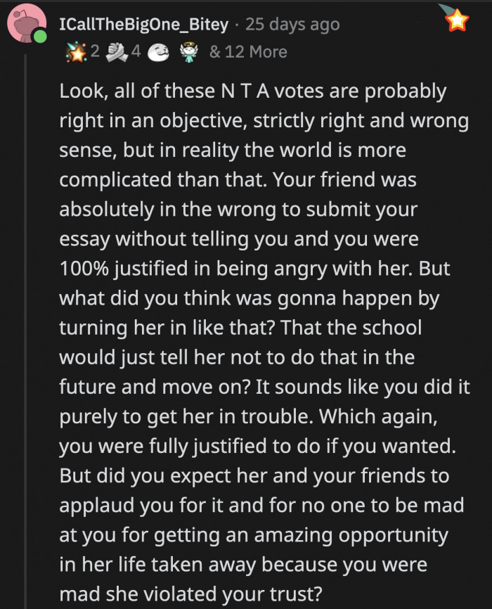 Someone said in paper, this is a black-and-white issue, but real-life consequences are messier than that.