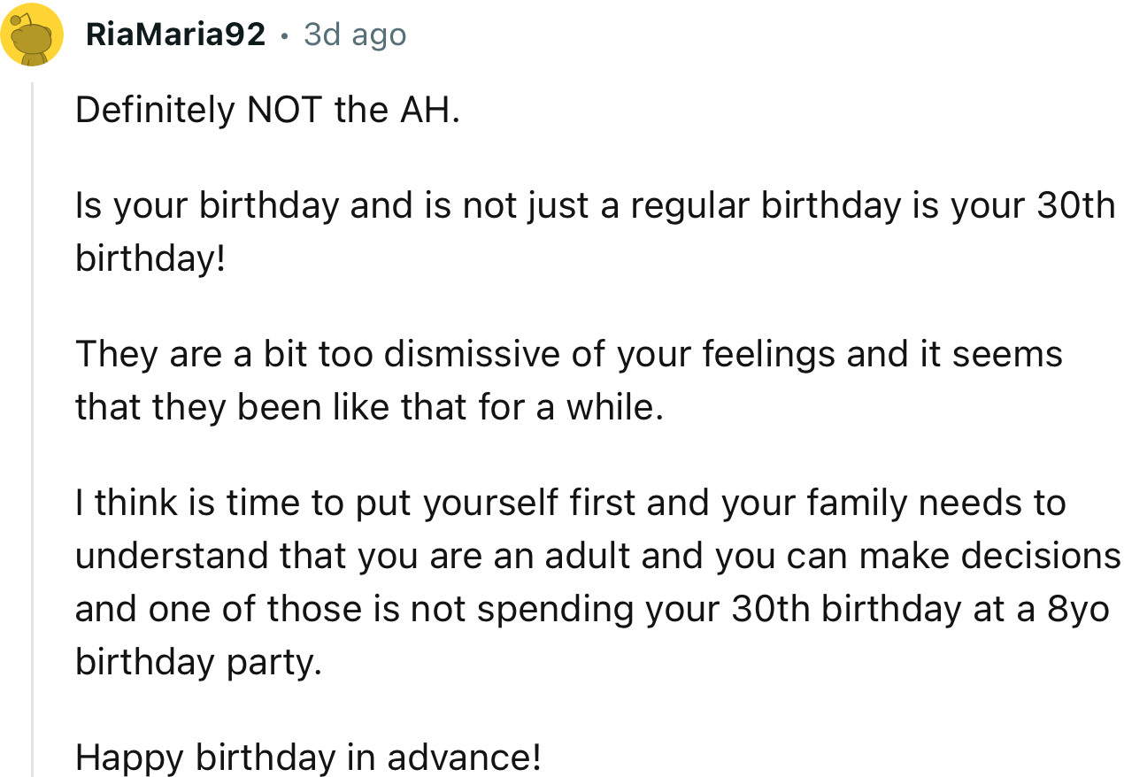 “They are a bit too dismissive of your feelings, and it seems that they have been like that for a while.”