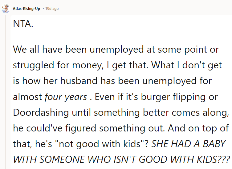 SHE HAD A BABY WITH SOMEONE WHO ISN'T GOOD WITH KIDS