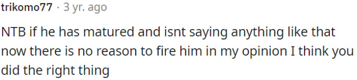 OP made the right choice