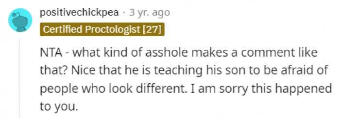 Not the right lesson for this developing child.