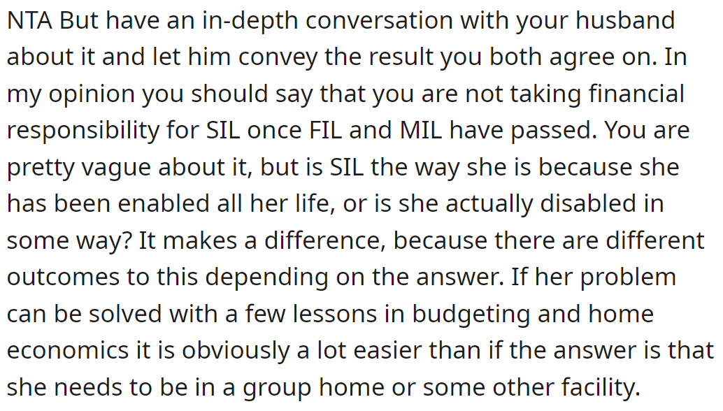 A Redditor Advised Her to Talk with Her Husband First