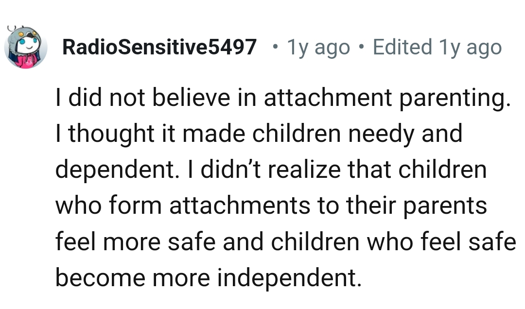 9. The attachment parenting