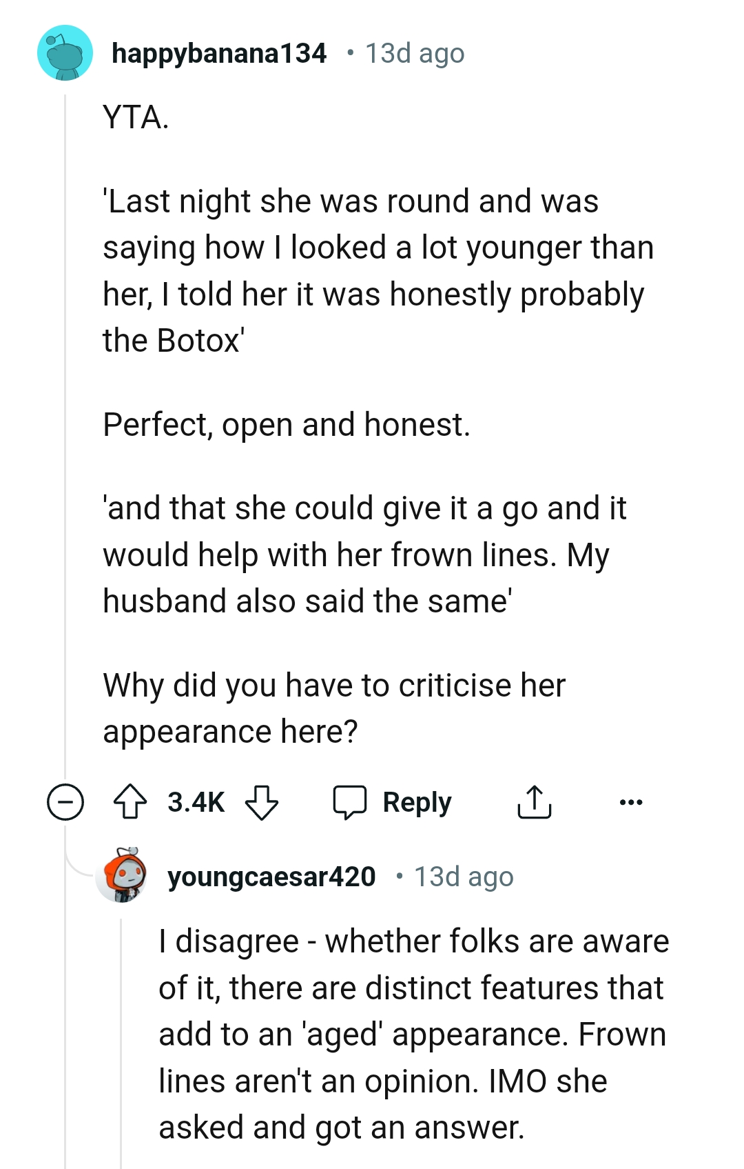 This Redditor had to ask why the OP criticized the SIL's appearance