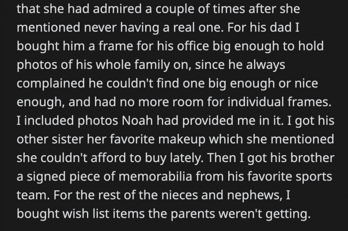 She bought his mom a jewelry box she had admired multiple times after lamenting not having a real one.