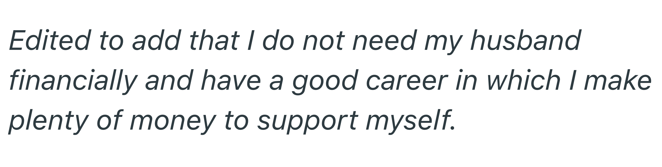 A final disclaimer from OP: