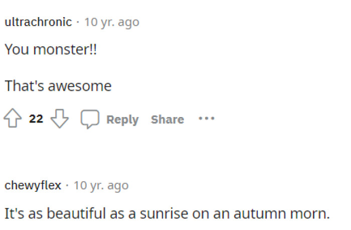 Again, we just have to bring up the fact that people were literally praising OP for what they did, even though it was just petty revenge.