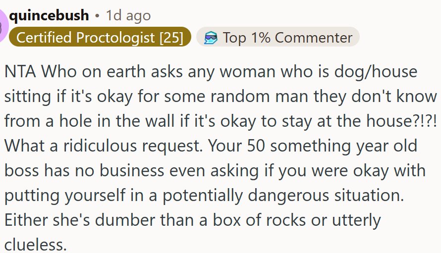 What a ridiculous request
